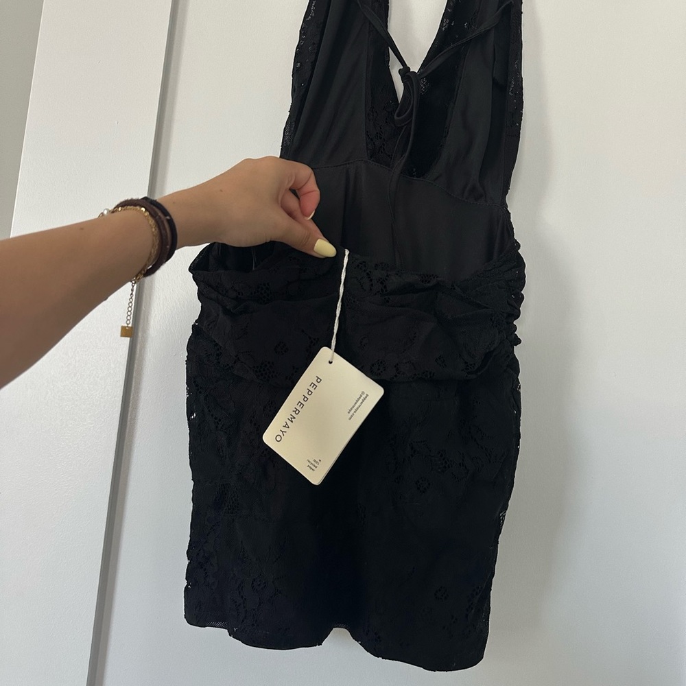 Peppermayo Black Lace Halter dress - Picture 4 of 4